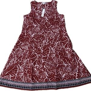 NWT Chicos Zenergy Dress Women’s Size 4 Sleeveless Pockets Kneelength Russet Red